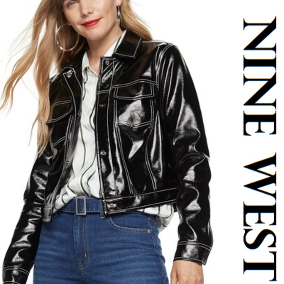 Nine West Jackets & Blazers - NINE WEST Soft Patent Leather Jacket BNWT